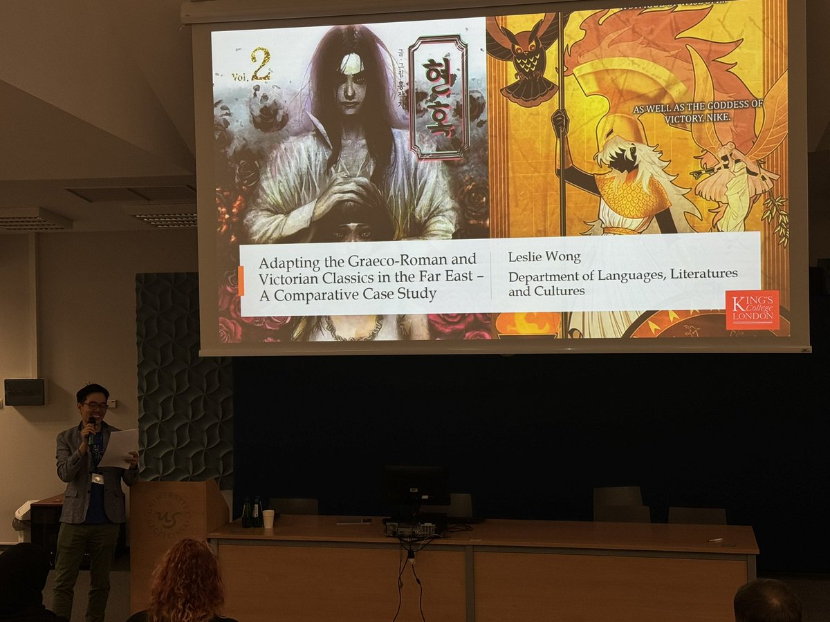 We are kicking off Panel 5B with Leslie Wong's "Adapting the Graeco-Roman and Victorian Classics in the Far East – A Comparative Case Study", presenting a new approach of Neo-Victorian scholarship... 🤩 #2024AAS
