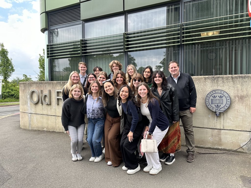 KU Biomed SA class in Oxford U at the Jenner Vaccine Institute learning about the many vaccines being developed (and associated challenges). Huge thank you to Dr. Aadil El-Turabi for hosting our visit. Fantastic learning experience! <a href="/KUbiology/">KU Biology</a> <a href="/KUCollege/">KU College of Liberal Arts & Sciences</a>