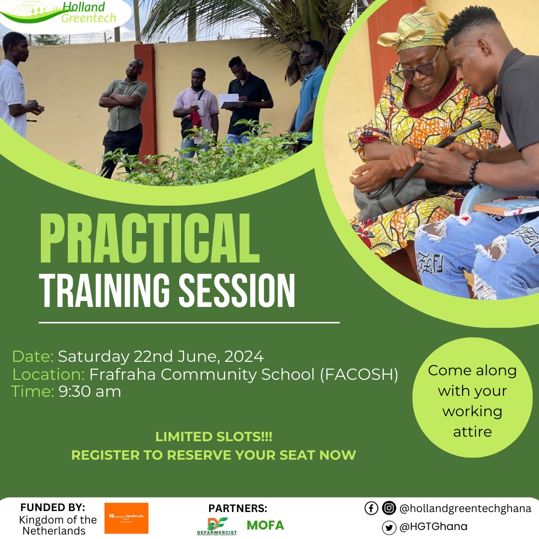 HGTGhana's tweet photo. Interested in farming as a Business?
Let's meet on Saturday 22nd June, 2024.
Gain hands-on experience from nursery to land preparation and insights into Ghana's vegetable market. IT'S FREE!
Click on the link to register.
https://t.co/xlhtmepYN9
#HGT #Defarmacist https://t.co/7n5qrEf0sy