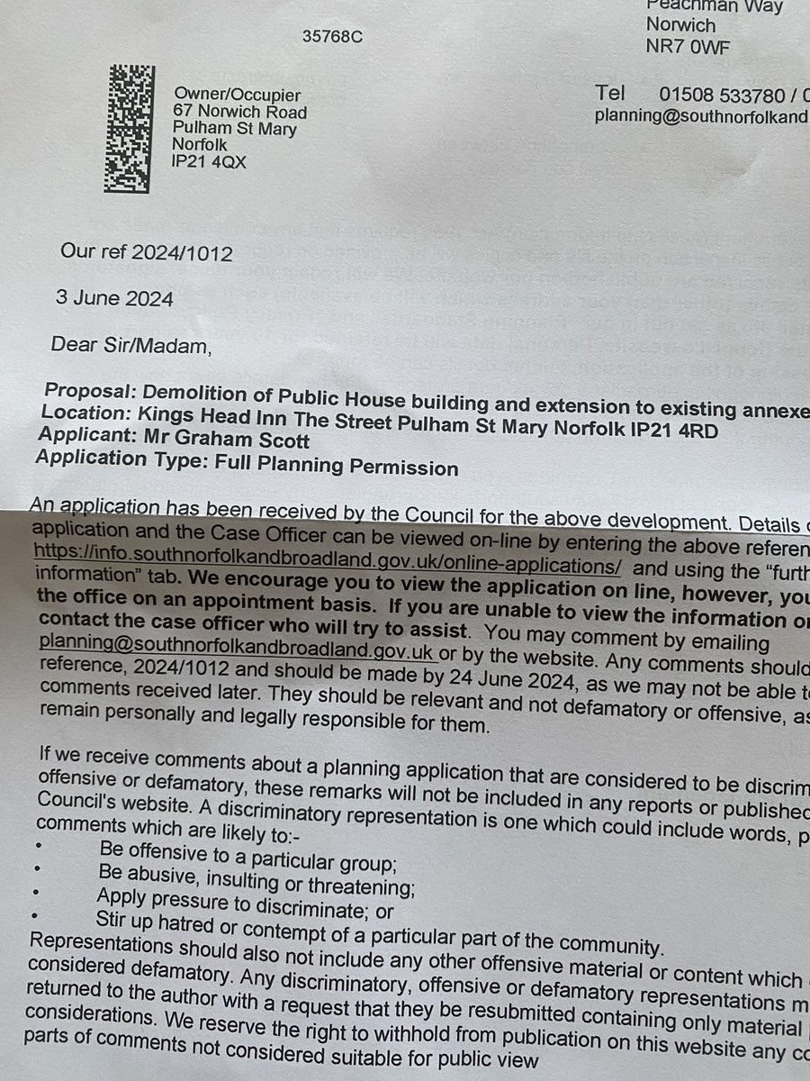 WorrallKerri's tweet photo. @claytonhudson Hi Clayton - is this a new application? Came through my door this morning. https://t.co/Yvt44DyUuz