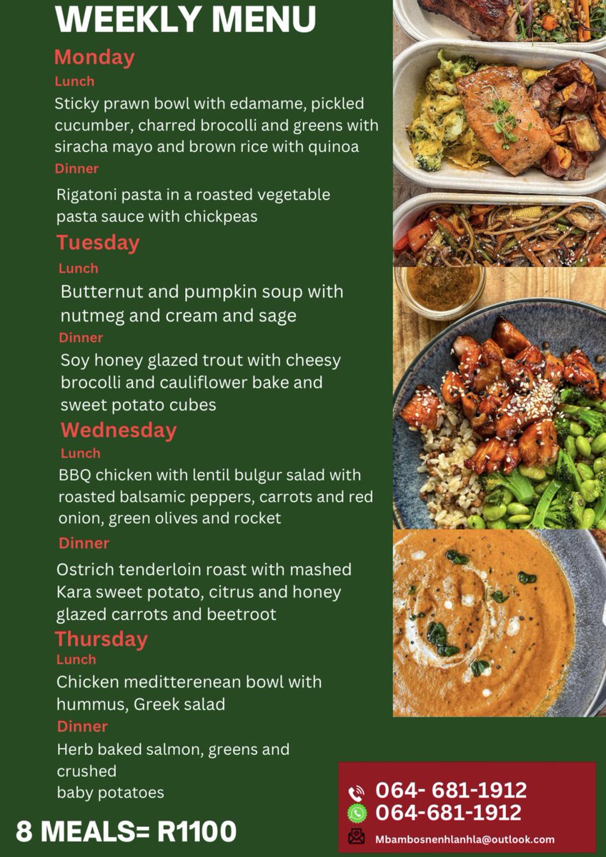 sne_mbambo's tweet photo. The meals come with all the information you need protein, fat, fibre and carbohydrates in each meal and calories https://t.co/KnBQ0A80cZ