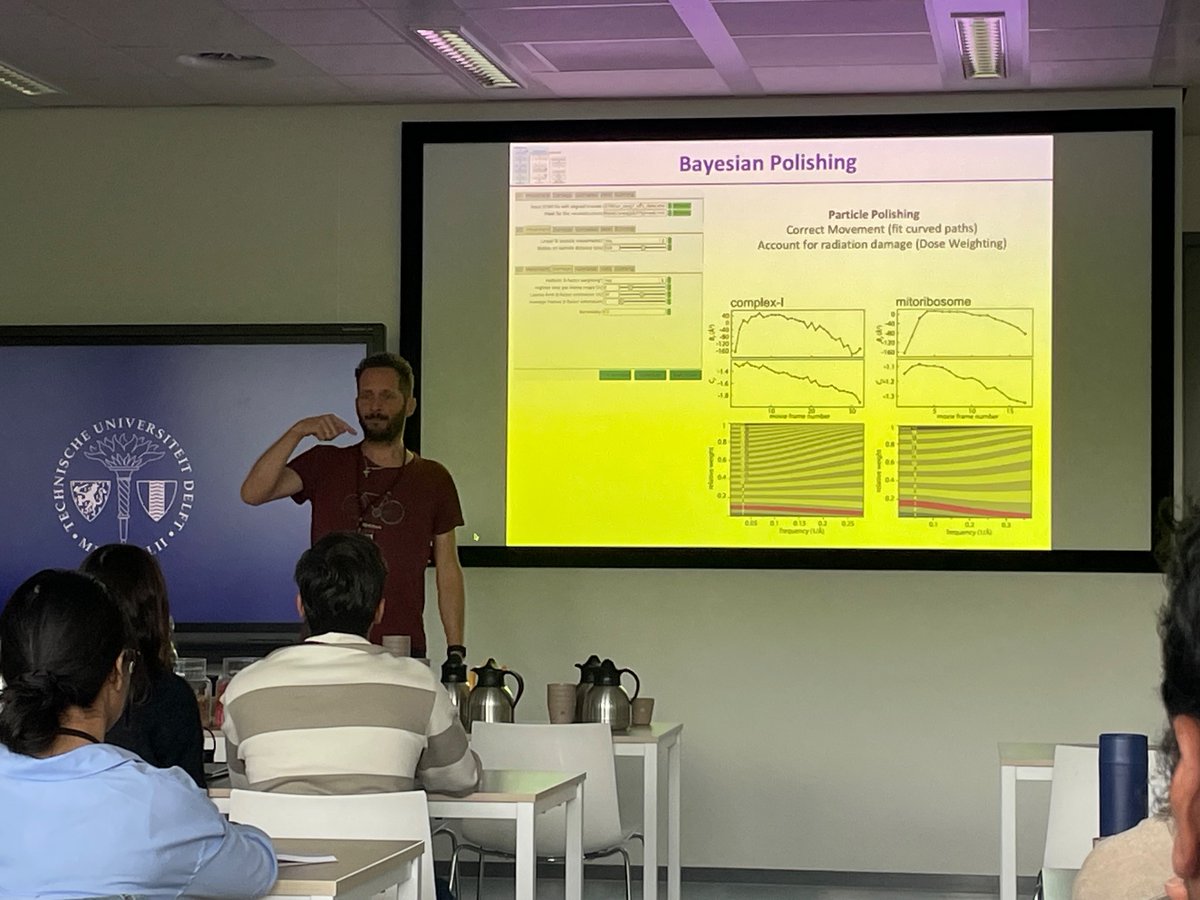 CryoTUD's tweet image. Day 4 of the Dutch Cryo-EM School with @SjorsScheres and @ccp_em delving into the fundamentals of SPA and treating heterogeneity.