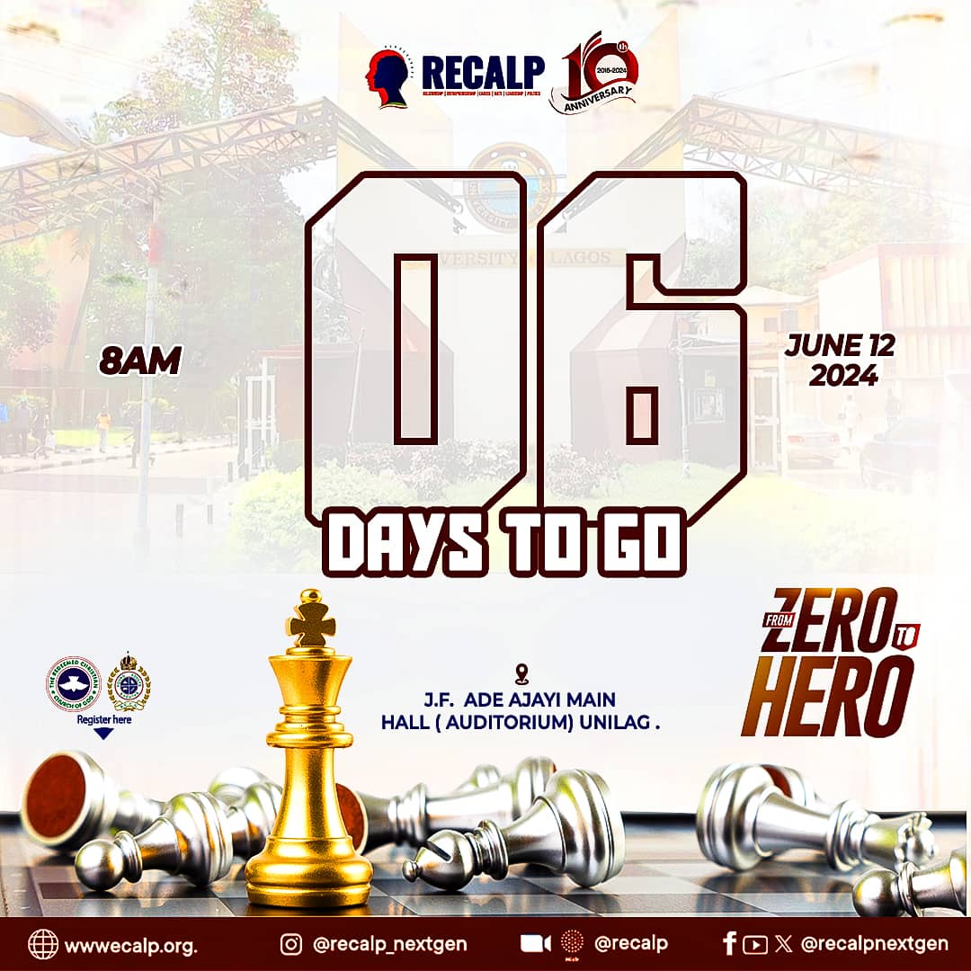 recalpnextgen's tweet photo. 6 DAYS TO GO...
🚍 Ride with Us for FREE! 🚍
Getting to #RECALP10.0 just got easier with our free bus rides to & from the venue!
Buses will be at Ojota, Magboro, Fadeyi, & UNILAG gate.
Don't miss out on this convenient way to join the fun. 🚌✨ #FreeTransport #RECALP2024 https://t.co/K3YkQQFyr6
