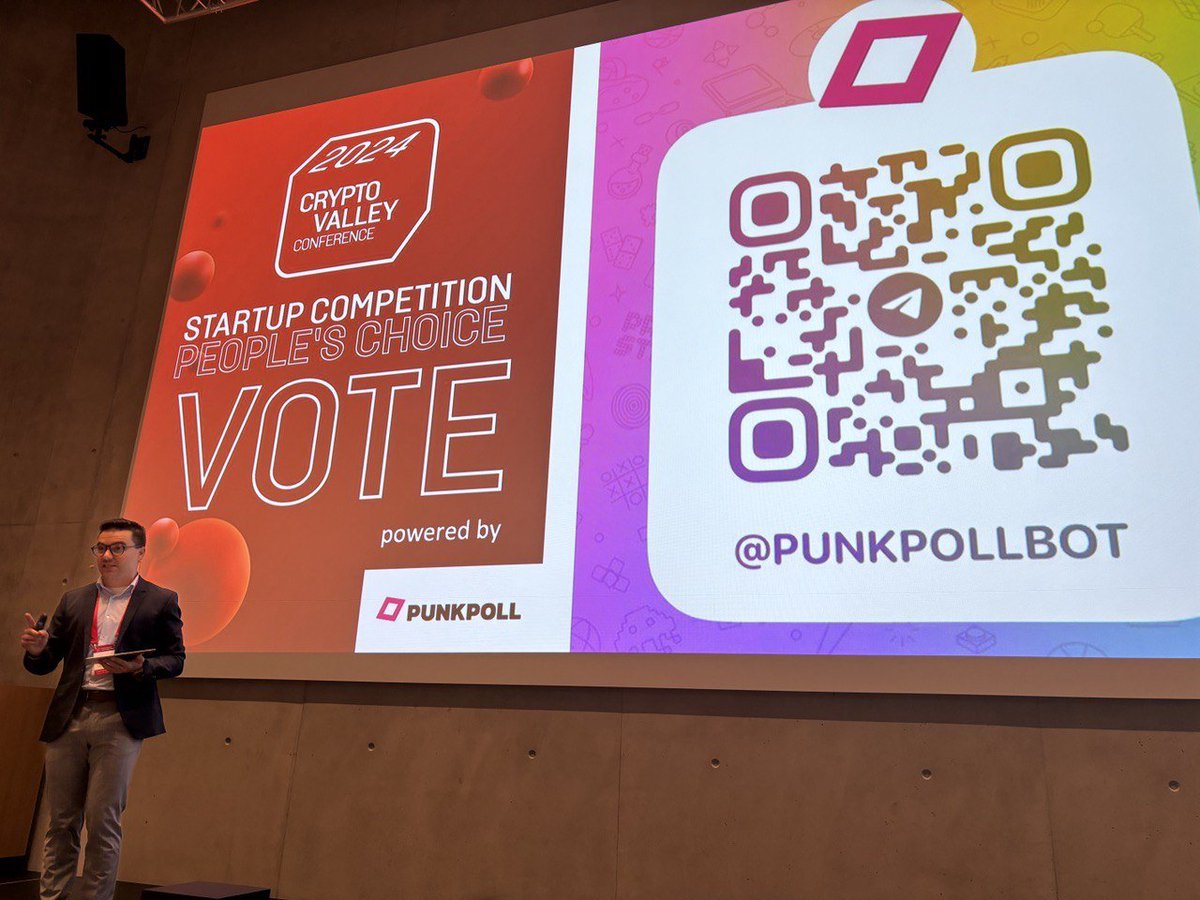 punkpoll's tweet photo. ✨At this moment, voting for 'CVC24 STARTUP COMPETITION' is happening on PUNKPOLL at CVC24! 🗳️ #CVC24, #DecentralizedVoting, #PUNKPOLL #MINA https://t.co/thZWxTuKIz