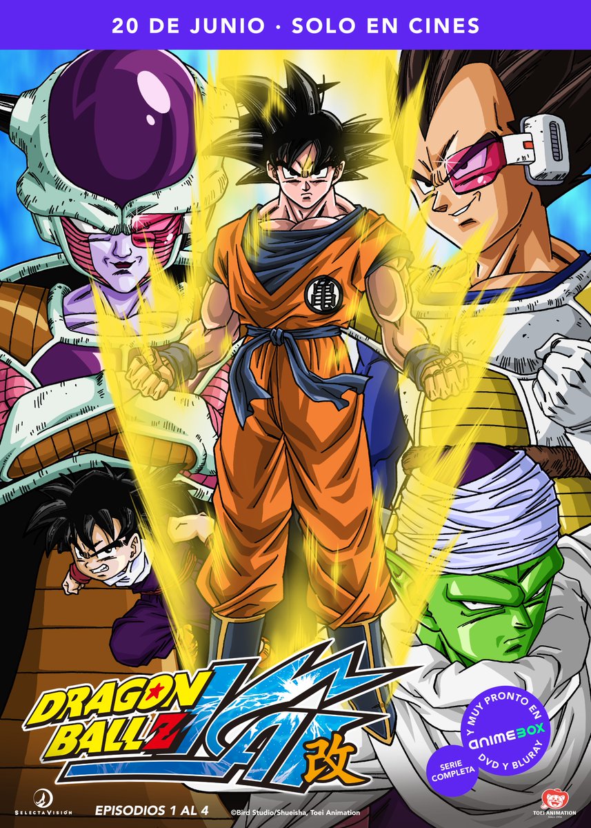 SelectaVision's tweet photo. 📢 NOTICIÓN: ¡Dragon Ball Z Kai se estrenará en los cines! 🍿

El 20 de junio podrás ver en los cines españoles los primeros 4 episodios de Dragon Ball Z Kai, ¡Con doblaje castellano, catalán, gallego y euskera! 🐲

No esperes más y ven a ver la serie de tu vida como nunca la habías visto, con la mejor calidad y ¡En pantalla grande!

+ info: https://t.co/GwuuuWvzvZ

#DRAGONBALLZKAI