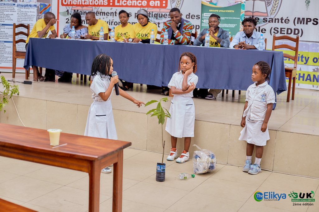 GukRdc's tweet photo. Le Groupe Utalii Kwetu a célébré la Journée mondiale de l'environnement avec la grande finale de la 2e édition du concours Utalii Kwetu. Le concours Utalii Kwetu vise à gagner l'esprit de la prochaine génération de dirigeants congolais en les sensibilisant à l'environnement. https://t.co/08CvcSAuKO