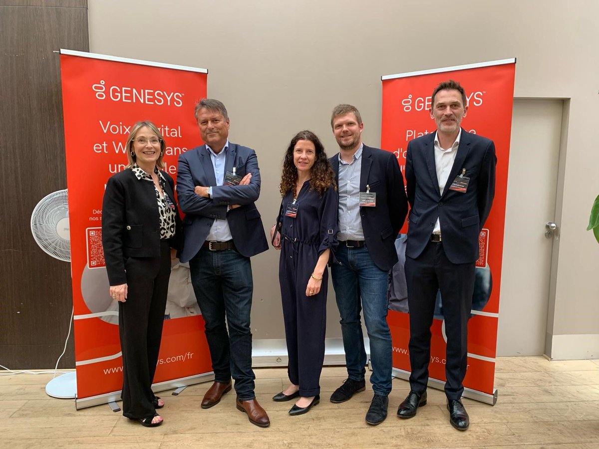 foundeverglobal's tweet photo. Our team in France was proud to join with our partner Genesys for discussion on the impact of #GenAI on customer relations in #CX.
Thank you Genesys for having Foundever among your guests!
#AIRoadshow #AI #GenerativeAI #CustomrExperience #BPO https://t.co/lUNJd8BKOP