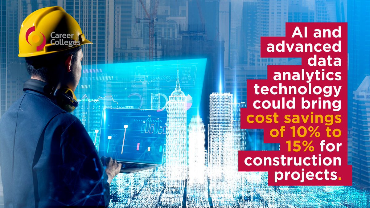 According   to Deloitte, AI and data analytics can cut construction costs by 10-15%.   Imagine these efficiencies with a tech-savvy workforce. Our   #DigitalConstruction Curriculum prepares students to use  technologies. 
Employers, get involved: bjones@careercolleges.org.uk