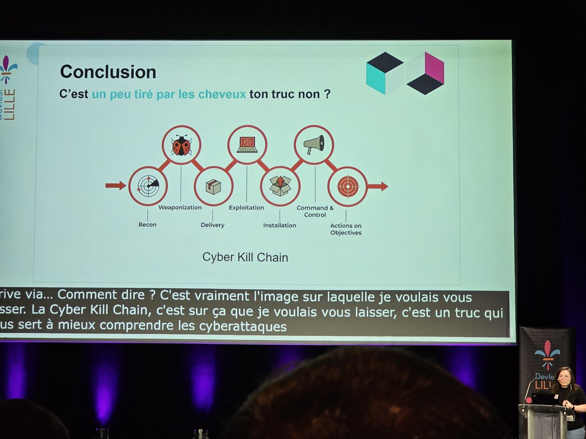 Olisail's tweet photo. Merci @sonia_seddiki pour cette introduction très intéressante à différentes attaques cyber, à @DevfestLille 👍
Cc @AXAJobs_fr 
#cybersécurité https://t.co/yrvTy5UR0A