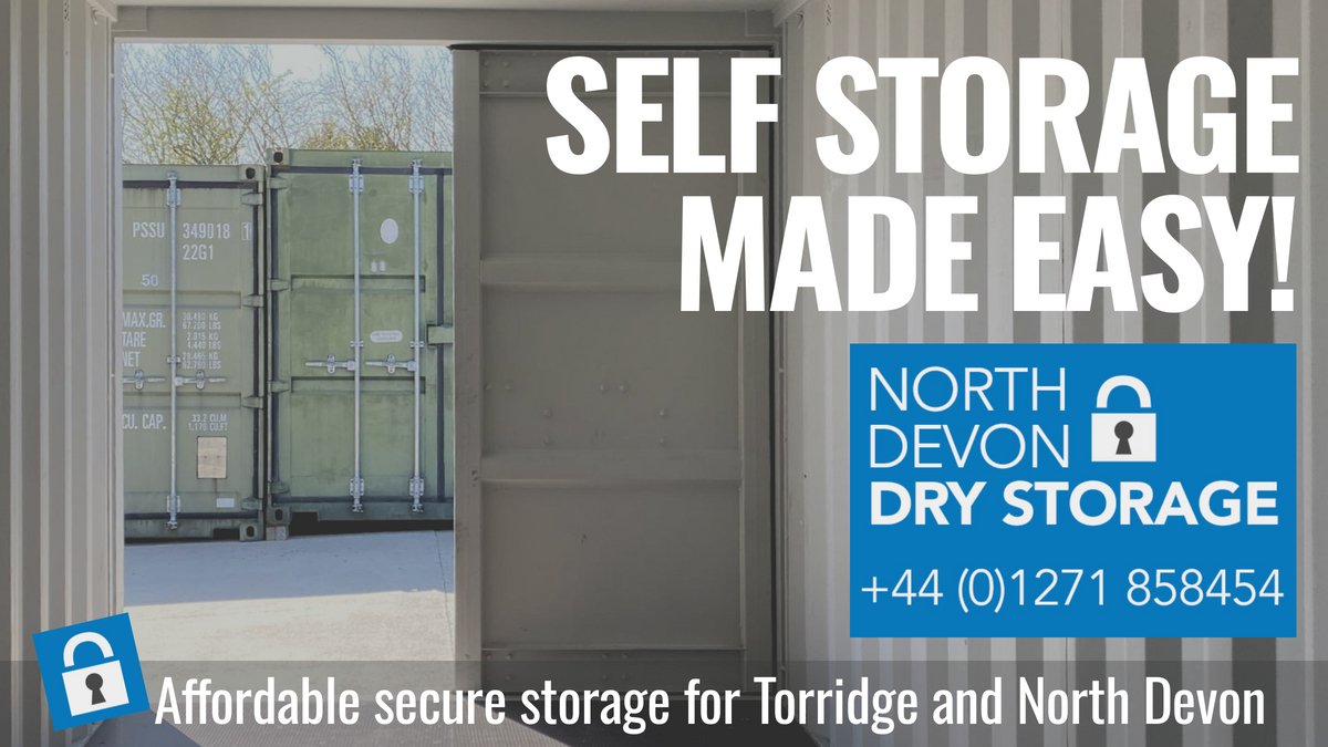 NDevonStorage's tweet photo. Our steel containers securely hold your possessions, whether business or personal items and are completely weatherproof and watertight, allowing you peace of mind knowing your possessions are dry and secure, and with CCTV cameras operating 24h/7 for security.
#storage #NorthDevon https://t.co/LMicyuH7ca