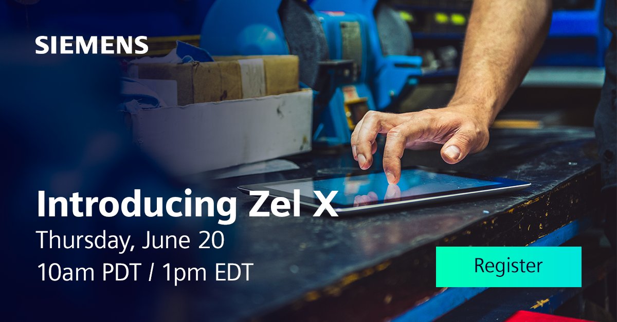 PlmPartnership's tweet photo. Zel X from Siemens helps manufacturers win proposals and improve customer satisfaction with affordable access to powerful software. Tune in for the global launch on Thursday, June 20th to experience this innovative new solution up close and in action.  https://t.co/3cm1lpl0xc https://t.co/O21Ud5jr03