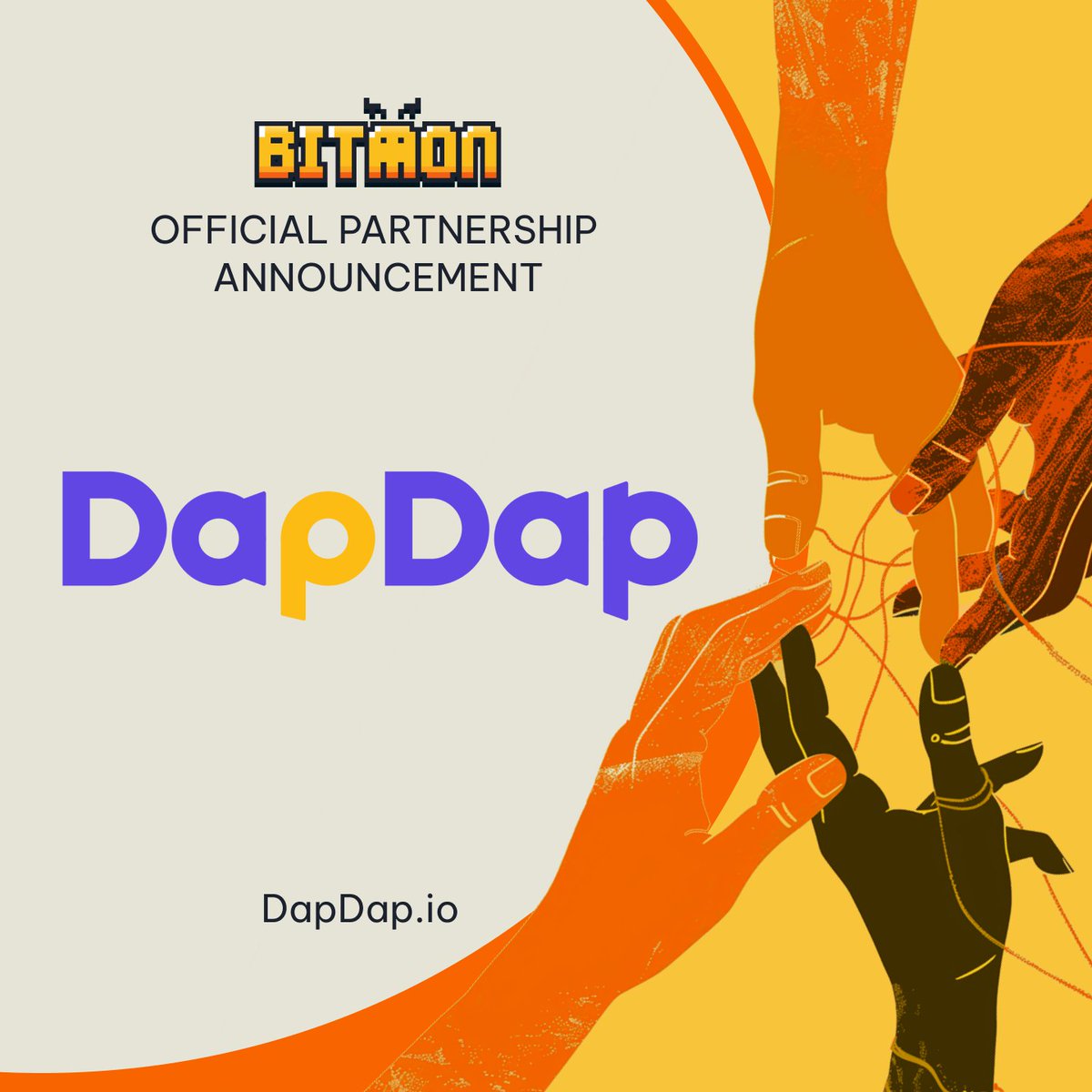 𝗗𝗔𝗣 𝗨𝗣! <a href="/bitmon_ai/">Bitmon</a> partners <a href="/dapdapio/">DapDap</a>!

DapDap.io is redefining gaming by spotlighting top blockchain games with a customizable quest system for Web3 projects.

To celebrate this collab, we are running a 50 USDT debut campaign here: dapdap.io/quests/details… 👀