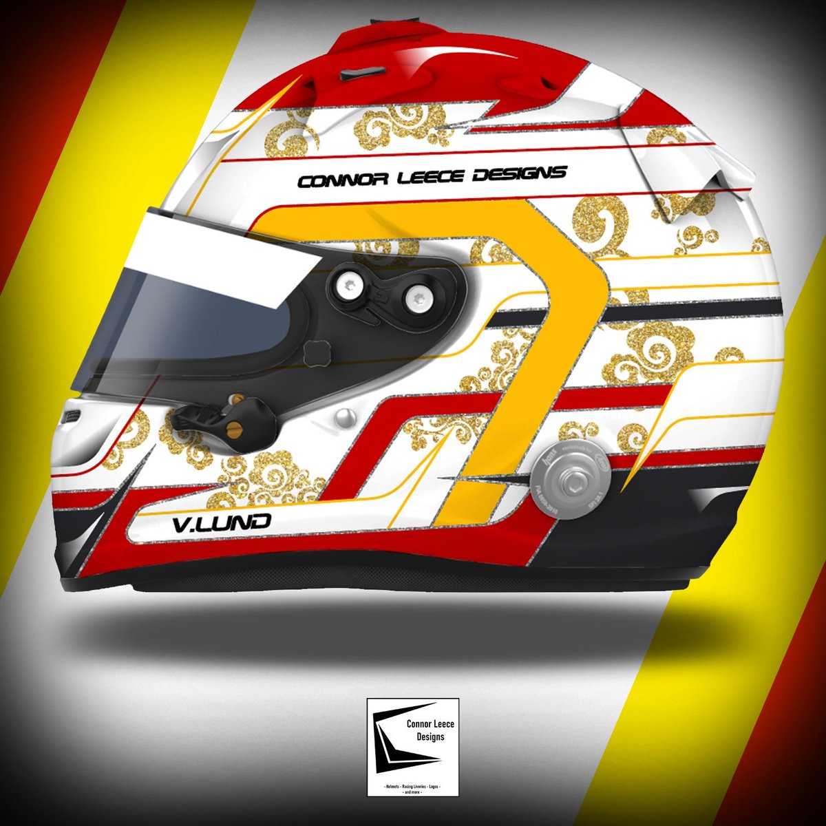 C_LeeceDesigns's tweet photo. A new helmet design for Villads Lund! 

#f1 #fiaf2 #formula2 #fiaf3 #fiaf4 #helmetdesigner #helmet #indycar #LeMans #WEC #karting #IMSA #racing #motorsport #helmetdesign #helmetdesigns #roadtof1 #ConnorLeeceDesigns https://t.co/AdzFl8pEZb