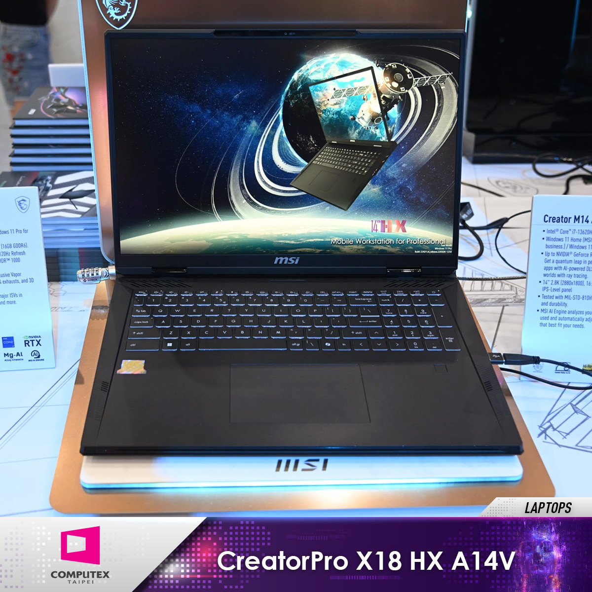 msitweets's tweet photo. Join us at COMPUTEX to explore MSI's content creation laptops! Experience the tools that bring your creative visions to life. See you at #M0806

- CreatorPro X18 HX
- Creator Z17 HX Studio
- Creator/CreatorPro 16 AI Studio
- Creator M14

#MSIxComputex2024 #AIPC #Laptop https://t.co/XBejj5iIlM