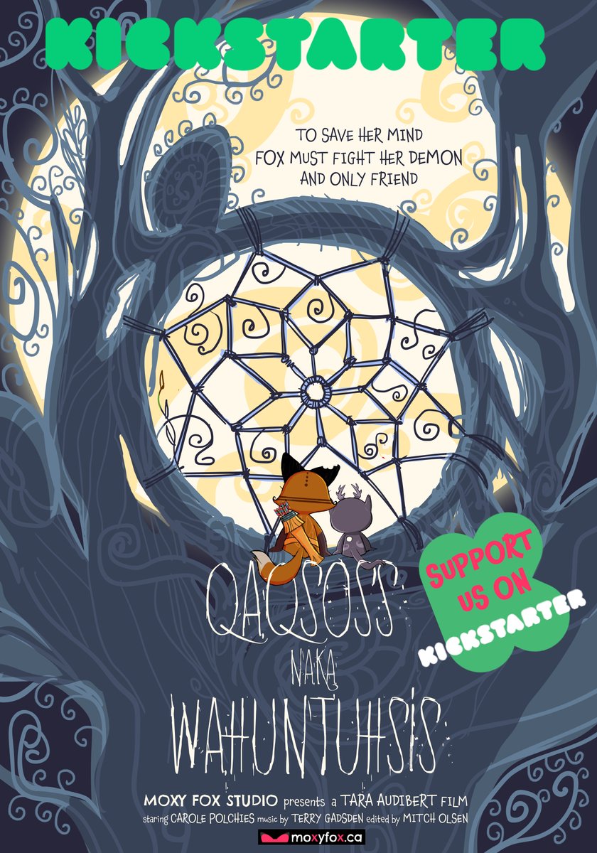 MoxyFoxStudio's tweet photo. Back us on KICKSTARTER &amp; help the first animated feature film in Wolastoqey! Great rewards order download/DVD, 3D character, posters, zoom w/director AND MORE!
https://t.co/oxVWYCVU2a
 #kickstarter #featurefilm #indigenous #language #wolastoqey #firstnations #ilovefilms https://t.co/X87Gk0YMaw