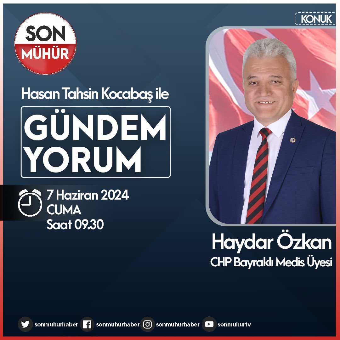 Sayın <a href="/hasantahsink/">Hasan Tahsin Kocabaş 🇹🇷</a> konuğu olarak  @sonmühür Tv deyiz