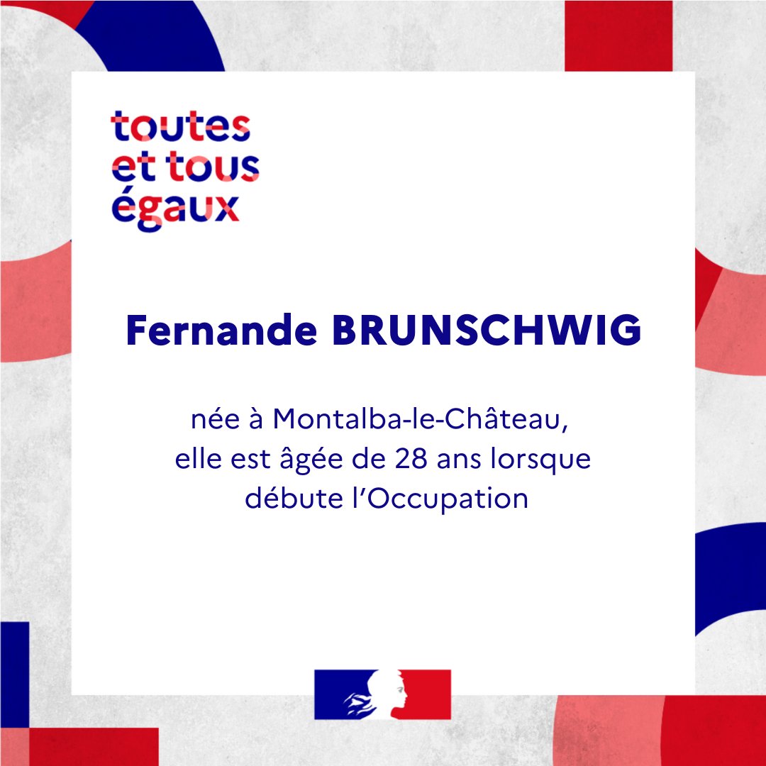Prefet66's tweet photo. #ToutesEtTousEgaux | #Hommage 
🇫🇷 En ce #DDAy80 rendons hommage aux femmes engagées dans la Résistance pendant la Seconde Guerre Mondiale et qui se sont illustrées, il y a 80 ans, par leur courage 
👩Sans elles,  la Libération n'aurait pas été possible.

📢Souvenons-nous plus particulièrement de : 

🎖️Fernande BRUNSCHWIG, née à Montalba-le-Château, âgée de 28 ans et de 
🎖️Louise FAVIER-CAMREDON, née à Toulouges qui ont oeuvré pendant la Résistance

@gouvernementFR 
@Mission80ans