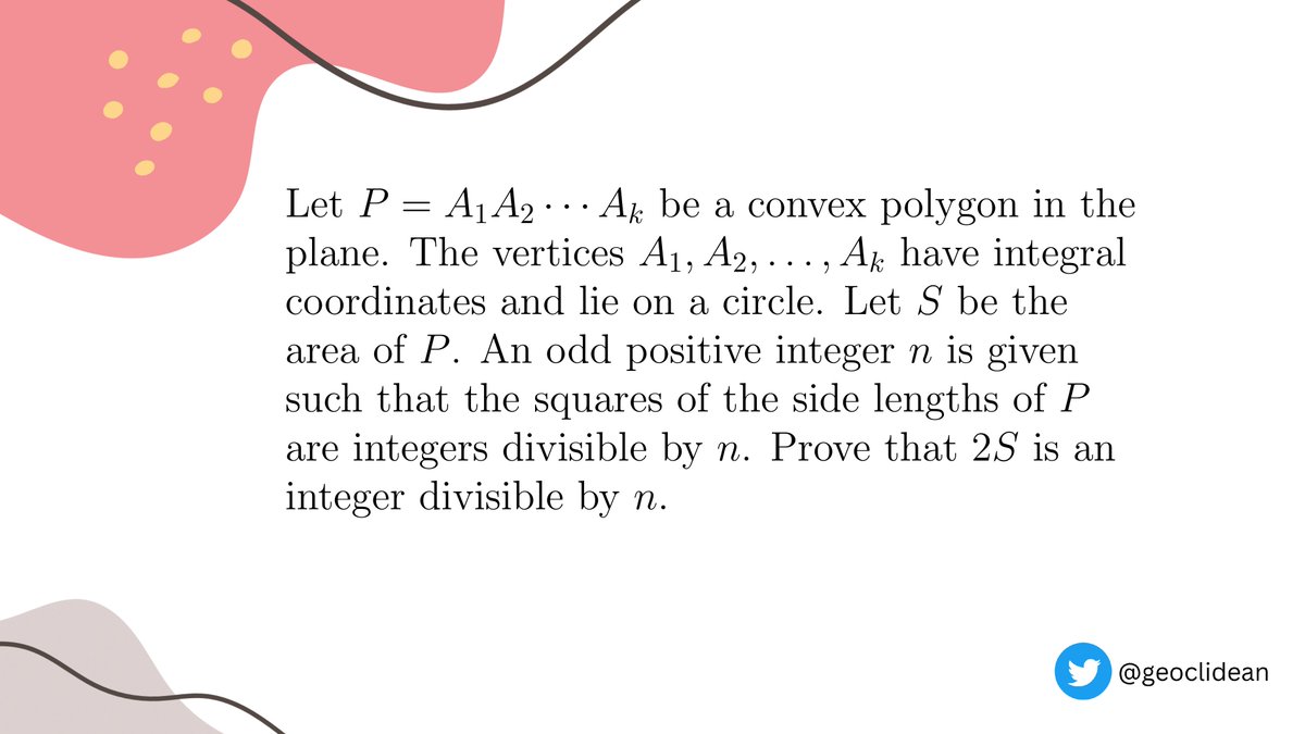 geoclidean's tweet photo. IMO 2016 Problem 3
#IMO #Geometry #IMO2016 #NumberTheory #IMOShortlist https://t.co/D9bAQNzjdT