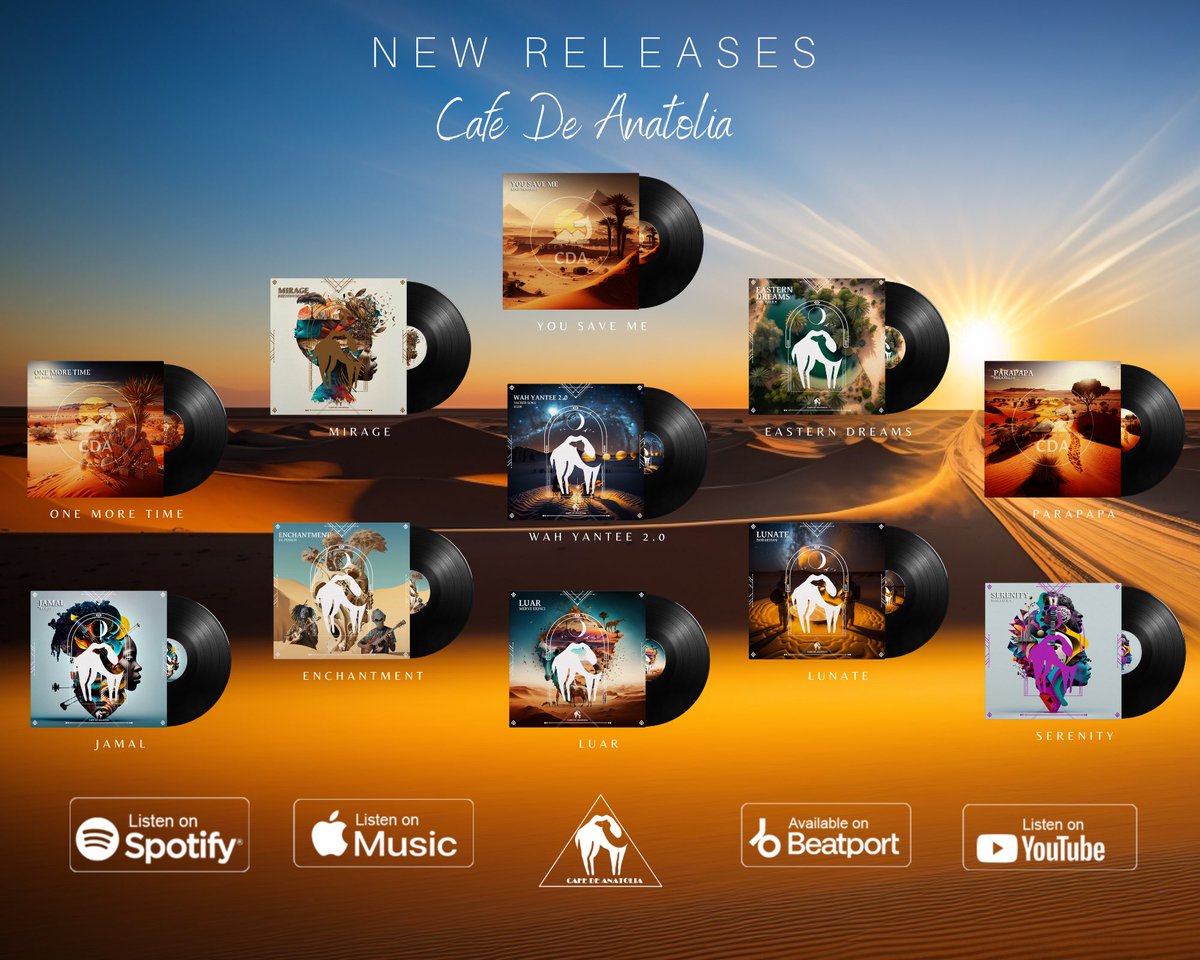 #NEW releases on Cafe De Anatolia, Cafe De Anatolia LAB and Deep House Cafe De Anatolia!

☛ Spotify: lnk.to/CDASPO
☛ Beatport CDA LAB: lnk.to/CDABTP
☛ Apple Music: apple.co/3IVt6vS
☛ SoundCloud: lnk.to/CDASOU

#cafedeanatolia