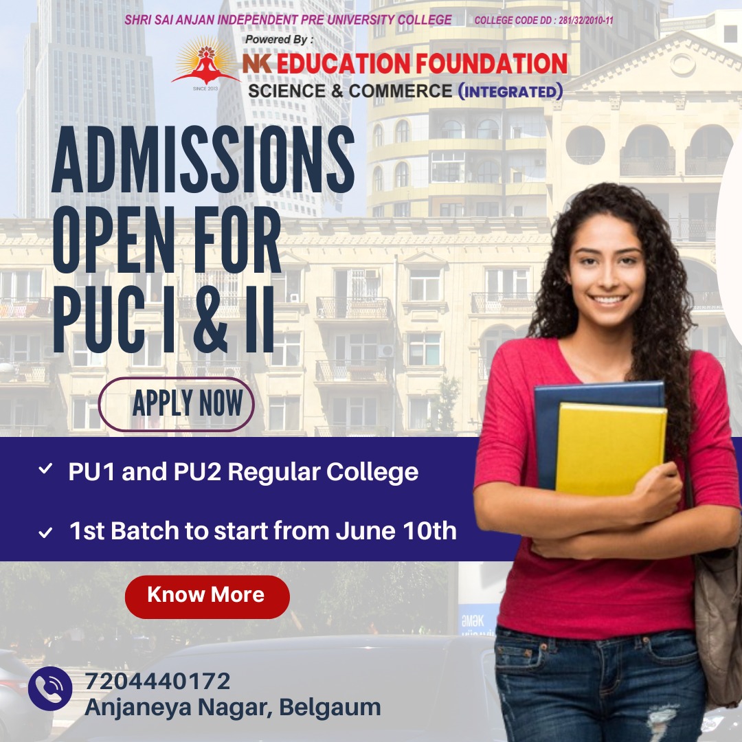 CollegeNkPu's tweet photo. 1st Batch to start from June 10th
NK Classes:
For More Details Call: 7204440172
Address: NK Education Foundation, Double road, Anjaneya Nagar, Belgaum
#cbse #exam #foundationcourses #belgaum #cbse #cbsecoaching #foundationcourse #prefoundation #nkclasses #belgaum https://t.co/uextTVoTpd