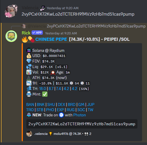 DavidValenciaTV's tweet photo. 3 plays shared last night!🧑‍🚒

$PEIPEI 67K >> 8.9M 🔥 (132X)
$IRENE 36k >> 3m 🔥 (83x) 
$SORANA 65k >> 600k 🔥 (9x) 

we do be cooking https://t.co/mUvOmAFevX
