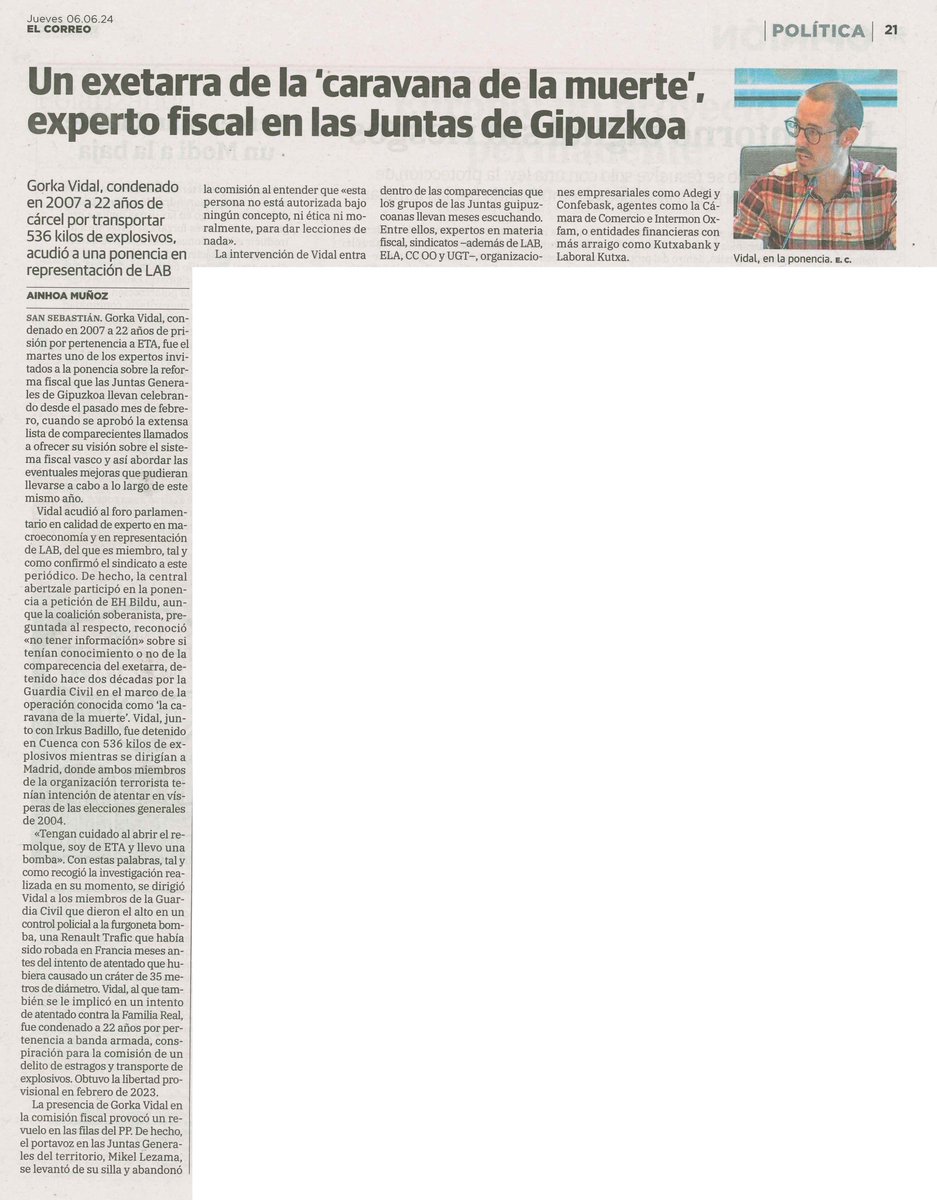 Castigar y perseguir a alguien de por vida es una agresión a los derechos fundamentales. Los constantes señalamientos de algunos medios perjudican la convivencia democrática. Todas las y los presos vascos tienen derecho a la reinserción social y laboral según la legislación