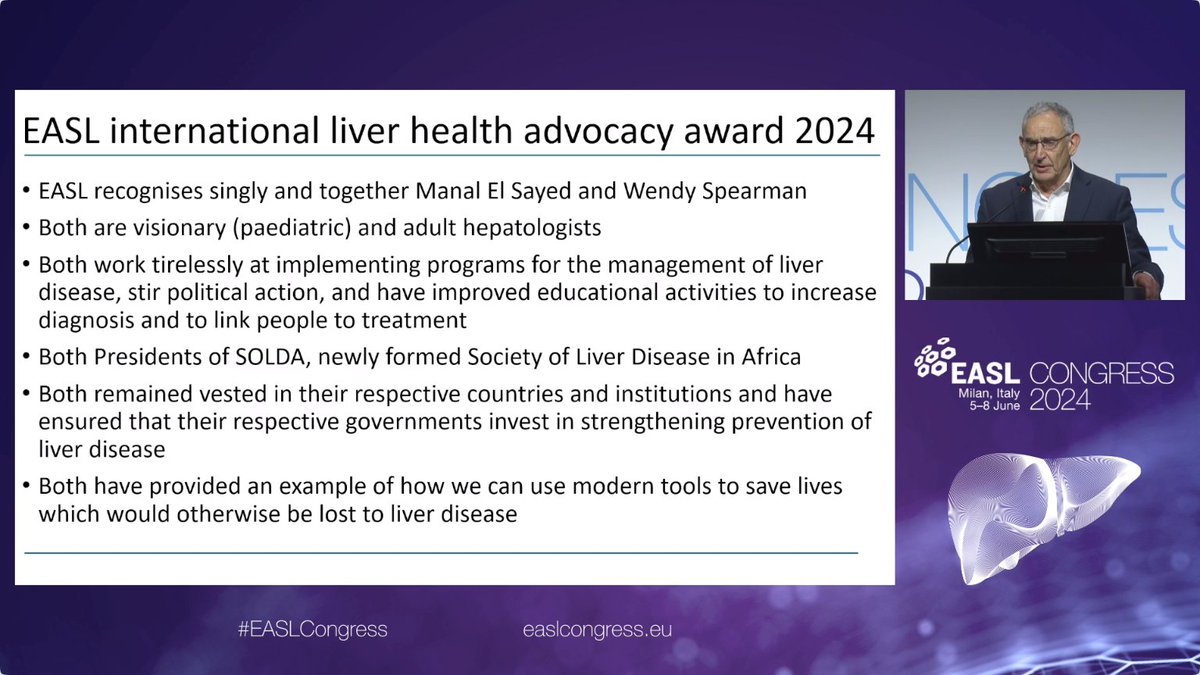 Henry E. Chang (@henryechang) on Twitter photo Congratulations to Prof Manal El Sayed and Prof <a href="/spearman_wendy/">Wendy Spearman</a> on receiving the richly-deserved EASL International Liver Health Advocacy Award 2024 for their exceptional contributions to liver disease management, political action, and educational initiatives as Presidents of Congratulations to Prof Manal El Sayed and Prof <a href="/spearman_wendy/">Wendy Spearman</a> on receiving the richly-deserved EASL International Liver Health Advocacy Award 2024 for their exceptional contributions to liver disease management, political action, and educational initiatives as Presidents of