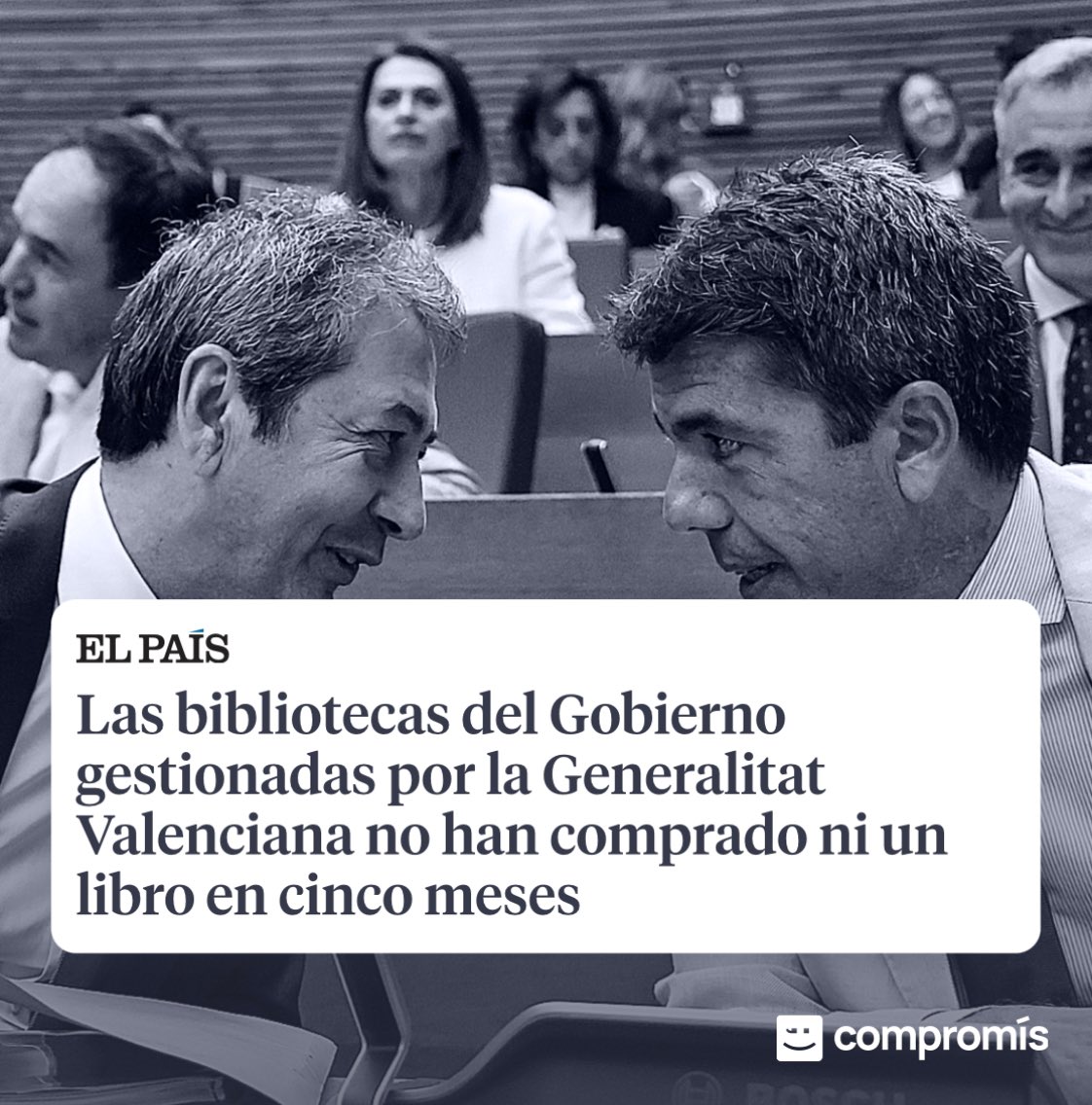 0€ per a llibres.
300.000€ per a la Fundación Toro de Lidia.

Que deixen de dir-li Conselleria de ‘Cultura’, per favor.

Plantem-los cara.