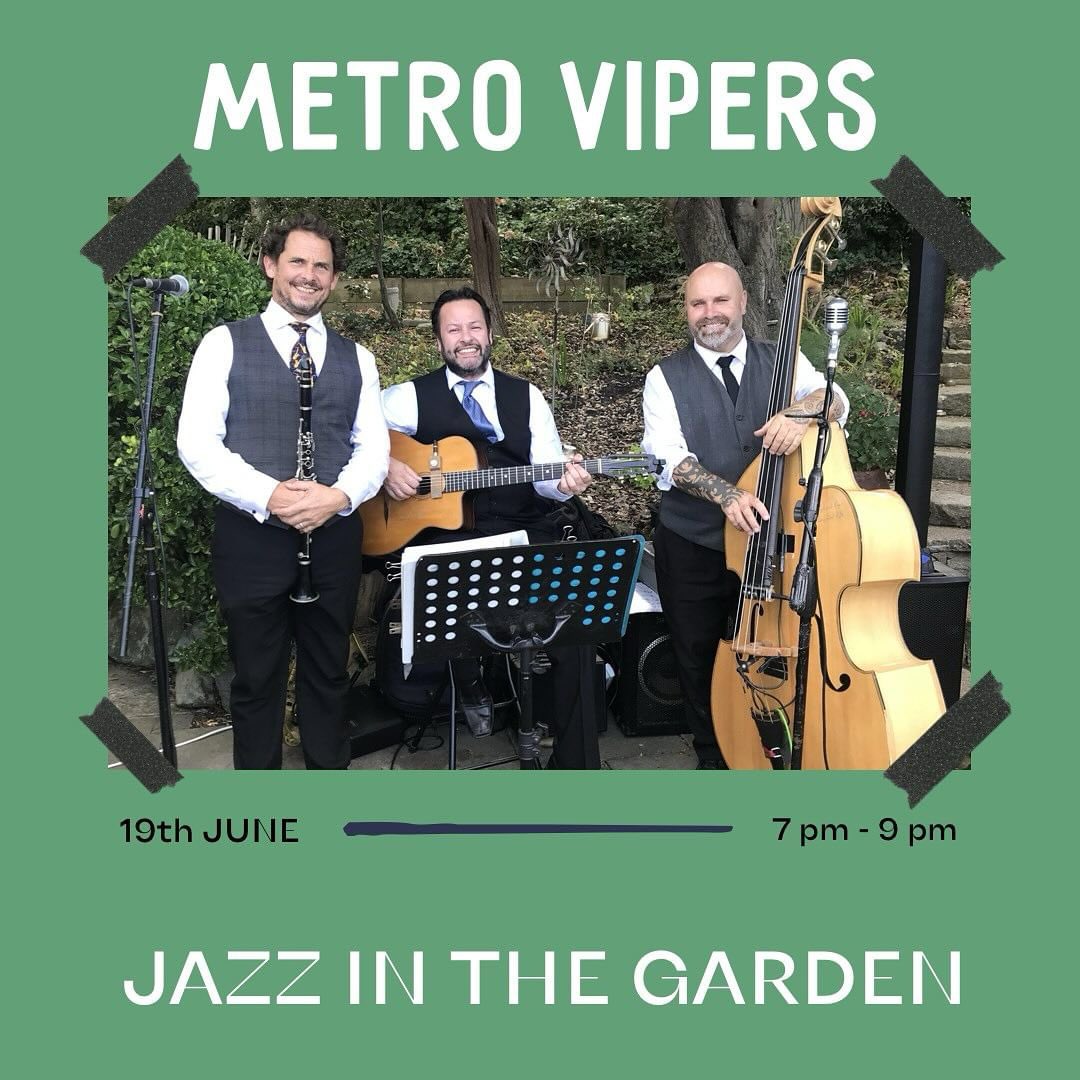 MetroVipers's tweet photo. We’re really looking forward to being back in the walled garden at fab @Godinton on Wednesday 19th June 7pm
Come on down, support a worthy cause and enjoy some swinging live music! 
#swingjazz #gypsyjazz #godintonhouseandgardens #ashford #ashfordkent #samaritans #summer #jazz https://t.co/tZuDsc0TUK