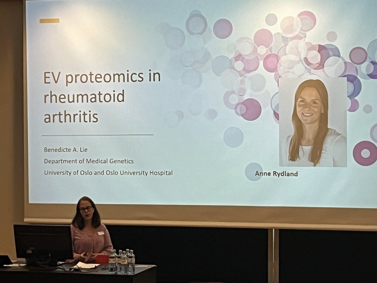 Genetics of Autoimmunity Lab, Benedicte A. Lie (@liebalab) on Twitter photo Thank you <a href="/NOR_EVs/">NOR-EV</a> for the opportunity to present the work by <a href="/anne_rydland/">Anne Rydland</a>, a collaboration with <a href="/REMEDY_center/">The REMEDY center</a>, on extracelluar vesicles in rheumatoid arthritis. We are enjoying all the great talks at the annual NOR-EV meeting here in Oslo. Thank you <a href="/NOR_EVs/">NOR-EV</a> for the opportunity to present the work by <a href="/anne_rydland/">Anne Rydland</a>, a collaboration with <a href="/REMEDY_center/">The REMEDY center</a>, on extracelluar vesicles in rheumatoid arthritis. We are enjoying all the great talks at the annual NOR-EV meeting here in Oslo.