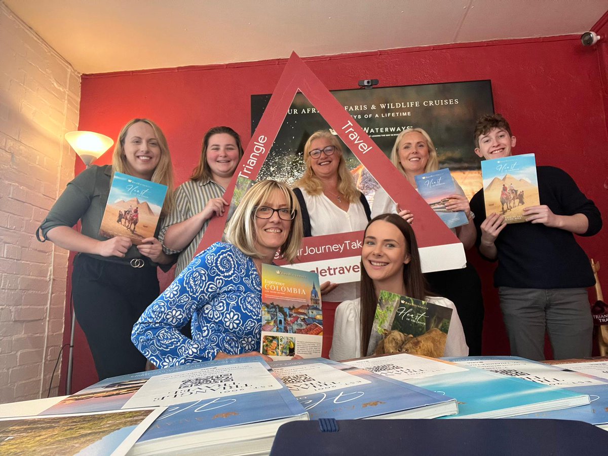 TriangleTravel's tweet image. Fantastic morning with the lovely Rachel from @amawaterways_uk in our brand new training room! The team loved learning about #AmaWaterways new ships and itineraries, including #Africa and #Colombia 🇨🇴 ⛴️

#triangletraining #TeamTriangle #TriangleTravel ❤️🔺️