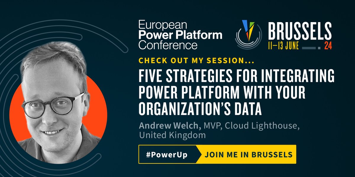 andrewdwelch's tweet photo. Join me w @AnaDemeny: 5 Strategies Integrating #PowerPlatform w/ your Org Data, aka Power Platform in Modern #DataPlatform Architecture @EuropeanPPC Brussels ๐ง๐ช Thur 13 @ 10:15. Details ๐๐ผ
#Microsoft #Cloud #CloudStrategy #Azure #msFabric #d365 #CloudEcosystems #CloudLighthouse https://t.co/LGwRmudKkd