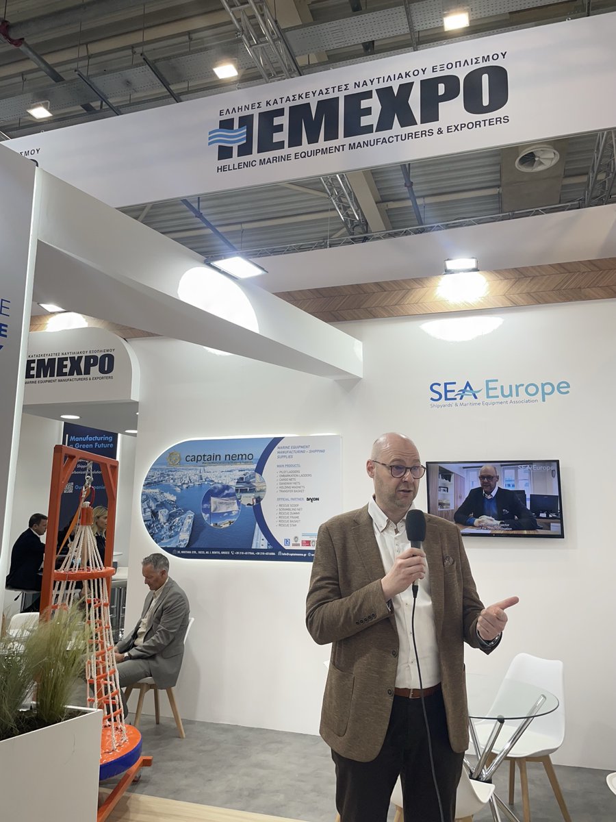 SAFETY4SEA (@safety4sea) on Twitter photo Christophe Tytgat, <a href="/seaeurope/">SEA Europe</a>, explained how he would describe the prospects in the market and how have recent geopolitical tensions impacted the European shipbuilding industry and its supply chain.
Stay tuned for the interview in our YouTube channel 😀
#Posidonia2024 #POS24 Christophe Tytgat, <a href="/seaeurope/">SEA Europe</a>, explained how he would describe the prospects in the market and how have recent geopolitical tensions impacted the European shipbuilding industry and its supply chain.
Stay tuned for the interview in our YouTube channel 😀
#Posidonia2024 #POS24