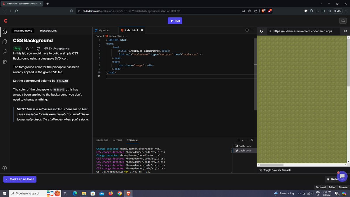 rohan_sh0808's tweet photo. 🎉Completed Day 26 of @codedamncom "30 Days of HTML & CSS Challenge"!
🧷Ready to level up my Web Dev skills!
📌Github: https://t.co/J7YCnX7aJV
#HTML #CSS #CodingCommunity #Connect #WebDev #Follow #New #People #Tech #Challenge #Code #CodeDamn https://t.co/OMedO8ATD7