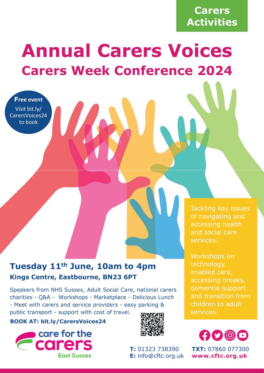🎉It's almost #CarersWeek!🎉

Join us and <a href="/Care4theCarers/">Care for the Carers</a> at their annual event next Tuesday at the Kings Centre in Eastbourne.

We'll be there offering advice on accessing healthcare services and sharing resources for better #MSKHealth!

#Carers #Healthcare #Eastbourne #Support
