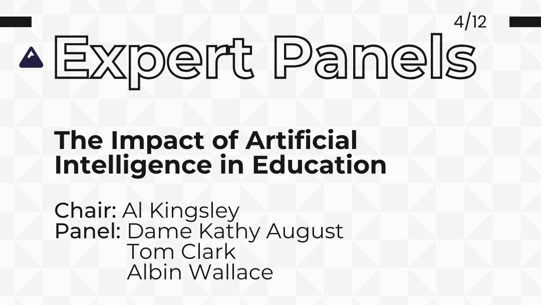 EducateAdvise's tweet photo. 7th Annual Connecting Educators Summit
💡 Expert Panel:
📖 The Impact of Artificial Intelligence in Education
👨‍🏫 Chair: @AlKingsley_Edu
🎙️ Panel: @KathyAugustDBE , Tom Clark, @albinwallace 
Learn more: https://t.co/ueFJvViHOb https://t.co/qpmGmHWVGW
