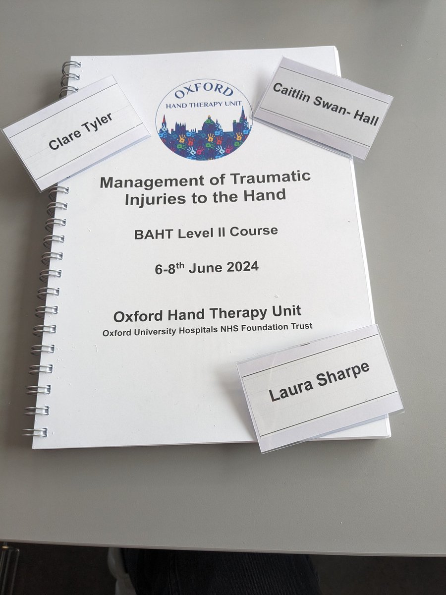 Hands, Burns and Plastics Therapy Team UHL (@hbp_therapy_uhl) on Twitter photo Thanks <a href="/uhltherapy/">uhltherapy</a> for supporting three of our team members to attend the BAHT level 2 course run by <a href="/OxfHandTherapy/">Oxford Hand Therapy Unit</a> Thanks <a href="/uhltherapy/">uhltherapy</a> for supporting three of our team members to attend the BAHT level 2 course run by <a href="/OxfHandTherapy/">Oxford Hand Therapy Unit</a>