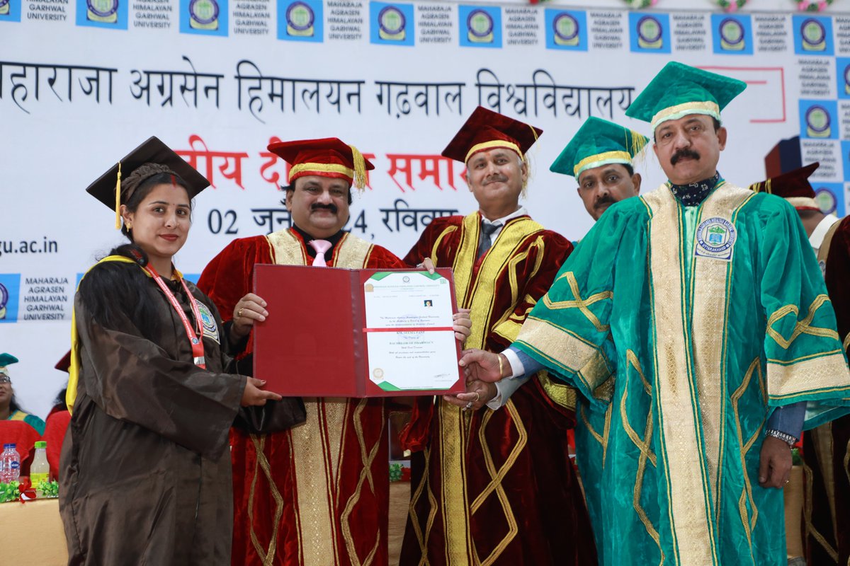 MAHGU_Official's tweet photo. (2/2) dignitaries. The honorable chancellor, Prof. S K Gupta shared a few words as speech at the convocation and congratulated students with inspiring words.
Visit Now: https://t.co/guCiqX2tfE
#MaharajaAgrasenHimalayanGarhwalUniversity #MAHGU #3rdconvocation #Celebration https://t.co/uw9pWgGsqc