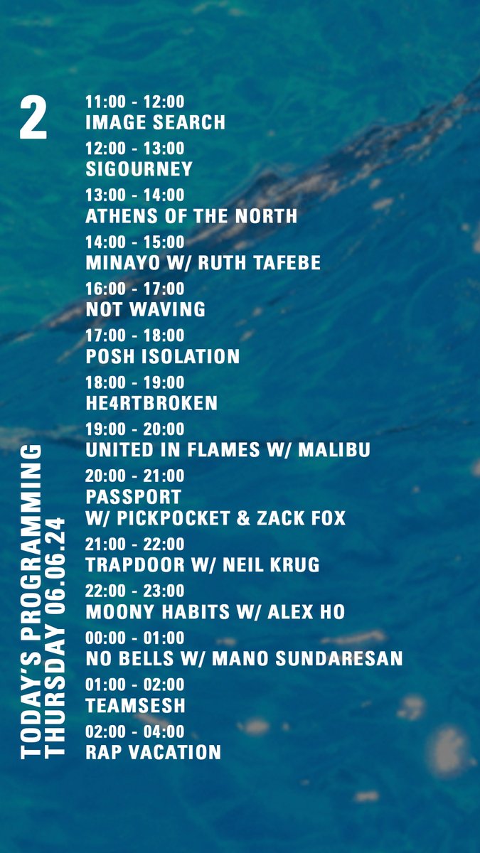NTS Radio (@ntslive) on Twitter photo Today on NTS
@rossallenmusic <a href="/ScaryThingsLDN/">π¦ β</a> <a href="/gregorywawa/">gregory dj wawa</a> <a href="/LoJamMusic/">Loraine James // Whatever The Weather</a> <a href="/GRANDMIXXER/">GRANDMIXXER</a> <a href="/_magicwire_/">Magicwire</a> <a href="/NOTWAVINGG/">Not Waving</a> <a href="/mmmmalibu/">πu</a> <a href="/zackfox/">Zack Fox</a> <a href="/pickpocketparty/">kat</a> <a href="/nobellsblog/">no bells π</a> <a href="/seshcompound/">teamsesh</a> Today on NTS
@rossallenmusic <a href="/ScaryThingsLDN/">π¦ β</a> <a href="/gregorywawa/">gregory dj wawa</a> <a href="/LoJamMusic/">Loraine James // Whatever The Weather</a> <a href="/GRANDMIXXER/">GRANDMIXXER</a> <a href="/_magicwire_/">Magicwire</a> <a href="/NOTWAVINGG/">Not Waving</a> <a href="/mmmmalibu/">πu</a> <a href="/zackfox/">Zack Fox</a> <a href="/pickpocketparty/">kat</a> <a href="/nobellsblog/">no bells π</a> <a href="/seshcompound/">teamsesh</a>