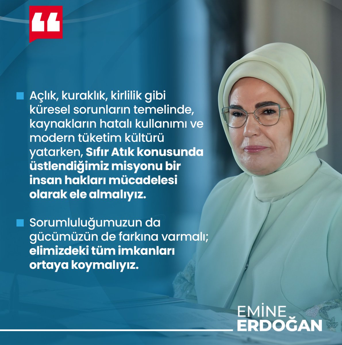 akturhal6060's tweet photo. Emine Erdoğan Hanımefendi @EmineErdogan

"Önümüzdeki yeni projelerden birisi olarak, Birleşmiş Milletler işbirliğinde, Sıfır Atık uygulamasına geçmek isteyen ülke ve kuruluşlara yönelik rehber yayınlar hazırlığına başladık."

#SıfırAtık https://t.co/6jnZuMQ5D1
