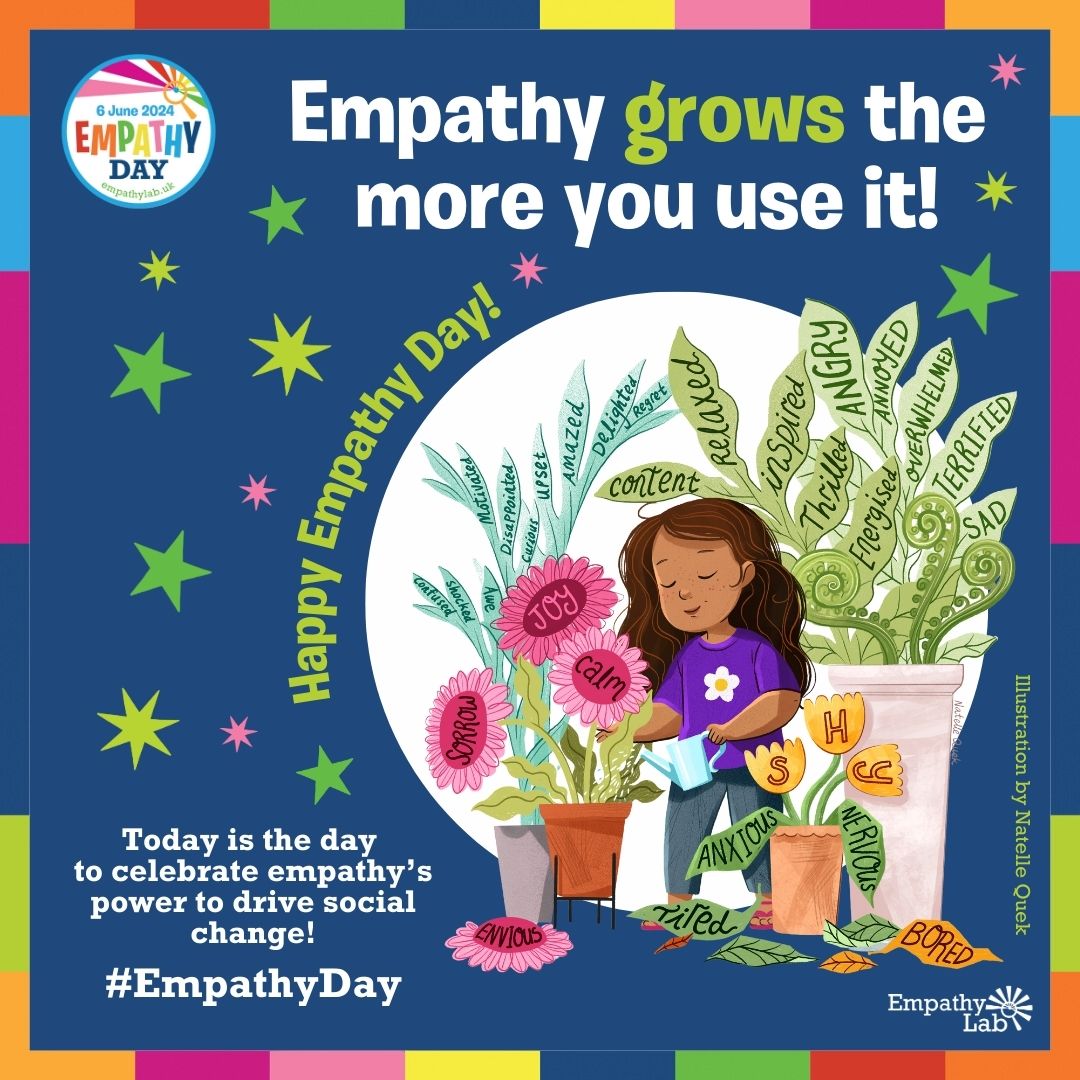 We are proud supporters of #EmpathyDay which helps young people learn more about empathy!

The UK has seen a 50% increase in children with mental health problems since 2021 and a 26% increase in hate crime, empathy has never been more important

Find out more via <a href="/EmpathyLabUK/">EmpathyLabUK</a>