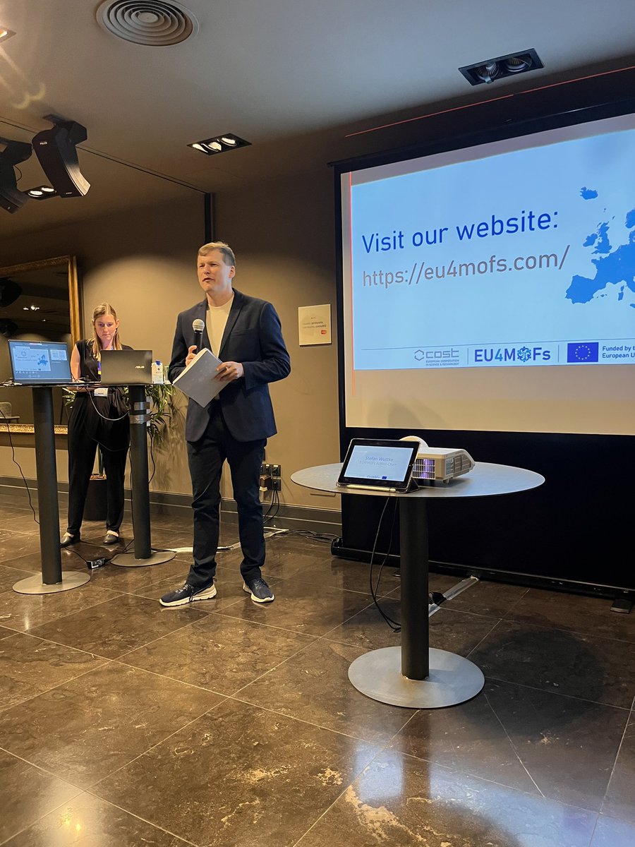 RicharMurray's tweet photo. @wuttkescience #AdvancedFunctionalMaterials EAB opens the @EU4MOFs first symposium in #Bilbao. A great mix of talks from academia and industry. @AdvSciNews @Advintellsyst @WileyGlobal @Wiley_Chemistry @WileyVCH @REA_research https://t.co/UenSSKN8FN