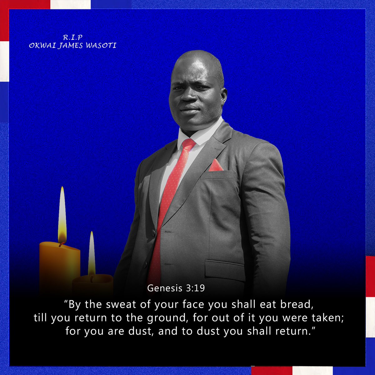 NUP_Ug's tweet photo. With deep sorrow, we announce the demise of comrade Okwai James Wasoti aka 'Kabogo' which occured this morning. We mourn with the bereaved family, friends and relatives. Our thoughts and sympathies are with you all. RIP to the deceased 🙏 https://t.co/qREpE1If08