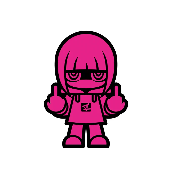 両手バージョンもあるけど、どうしても既視感が... #フォントバッドガールスクワッド