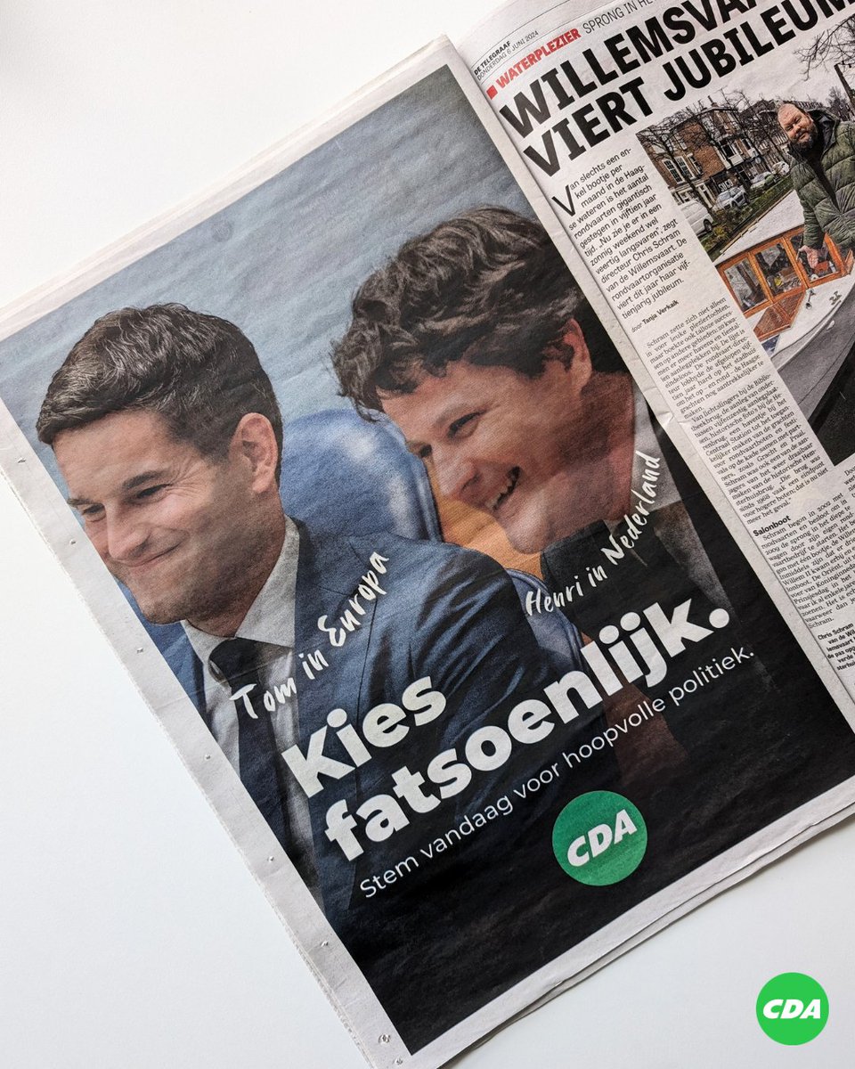 cdavandaag's tweet image. Kies fatsoenlijk!
Heb jij je stem al uitgebracht?

#StemCDA #VerkiezingenEU