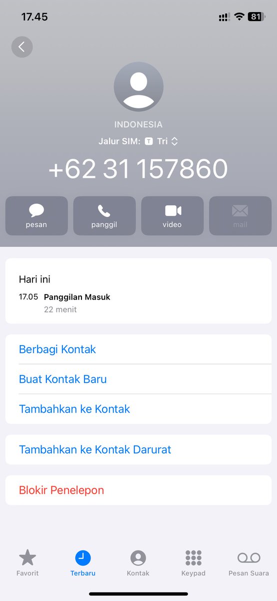 hanabidewi's tweet photo. @HaloBCA Hallo min, tadi saya di hubungi nomor ini terkait cc asuransi family life BCA , bisa di cek apakah betul karena dy minta sy utk aktivasi mbanking https://t.co/hlqMg8atG9