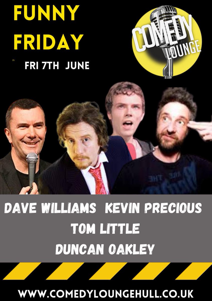 THIS WEEKEND!🎙👏🏼

We have had lot of enquiries for this weekend it is proving very popular, be sure to book in early to avoid disappointment!👀

comedyloungehull.co.uk