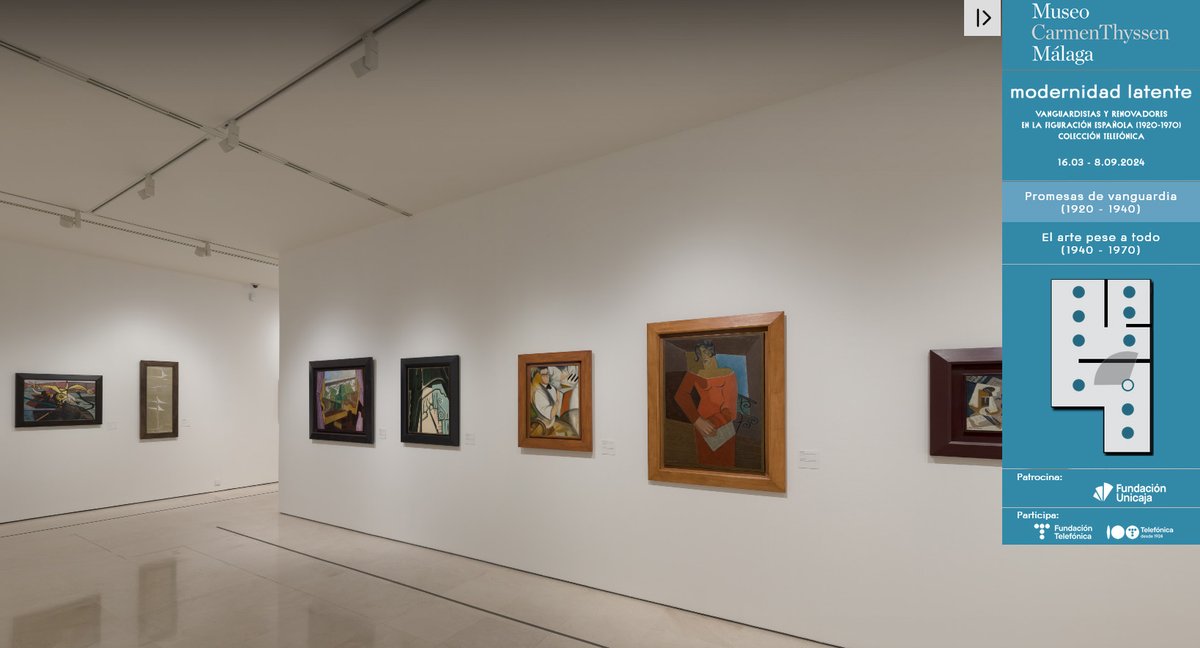 thyssenmalaga's tweet photo. ¡Ya puedes visitar #ModernidadLatente desde casa!

Podrás realizar una #VisitaVirtual autónoma y a tu ritmo, o hacerlo de forma guiada, donde una narración acompañará tu recorrido, destacando y comentando las principales obras y el contexto histórico que aborda la exposición.

Con la colaboración de @fundacionTef y el patrocinio de @FundUnicaja 

🔎https://t.co/OvNHsksYZ4