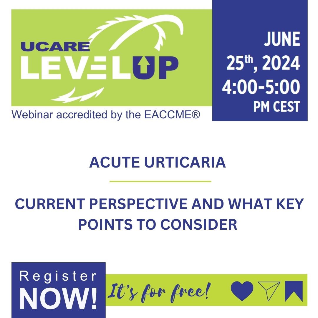 Register here:
materia1a-it.zoom.us/webinar/regist…

#urticaria #webinar #education #dermatology #urticaria #hives #nesselsucht #medicalwebinar #eaccme #medicaleducation #ucare #ucarelevelup #novartis #sanofiregeneron #celldextherapeutics #escientpharma #celltrionhealthcare #couragekhazaka