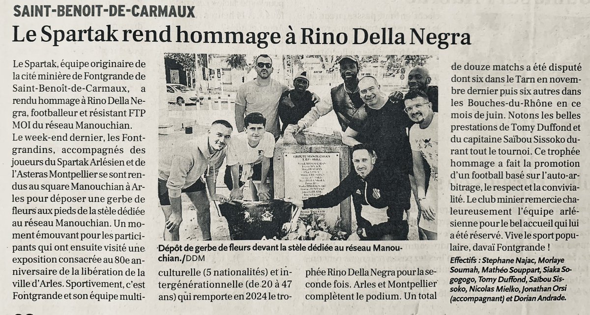 Merci au quotidien <a href="/ladepeche81/">La Dépêche Tarn</a> pour ce bel article. Vive le spot populaire ⚒️